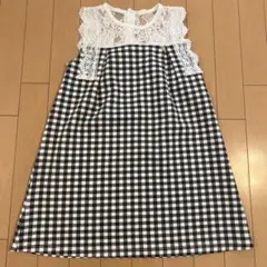 ノースリーブ ギンガムチェック ワンピース 130