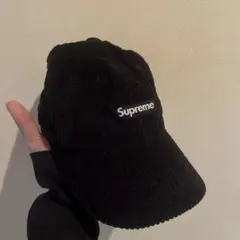 Supreme コーデュロイキャップ 黒