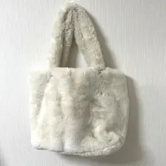 H&M モコモコ フェイクファートートバッグ