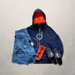 c-boy style y2k 短丈ジップパーカー×ペインタージョーツ×ビーニー