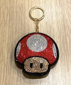 スーパーキノコ　マリオ　キーホルダー　キラキラのサムネイル