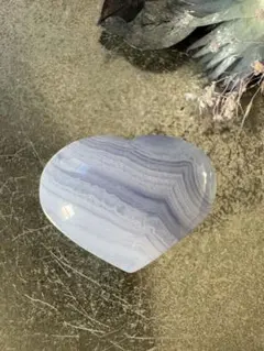 完璧ない可愛さ　ブルーレースアゲート　パーム　ハート　タンブル