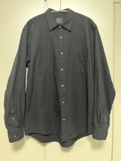 無印良品　黒ブロードシャツ(Lサイズ)