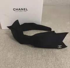 未使用☆正規品　レア　CHANEL　リボンヘアバンド　カチューシャ　ココマーク CHANEL - シャネル CHANEL リボン CC ココマーク 14K へアバンド