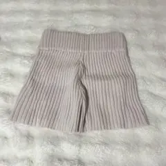 リブニットショートパンツ