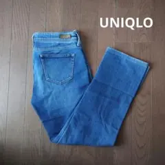 UNIQLO レディース デニムパンツ ストレート ブルー　27インチ