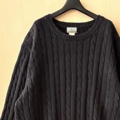 エルエルビーン　コットンニット　ケーブル　大きめ