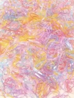 ★新品未使用★ 400本くらい　絡まないヘアゴム　艶カラー（小）