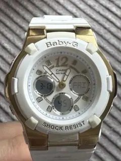 【動作確認済み】Baby-G BGA-111 ホワイト/ゴールド