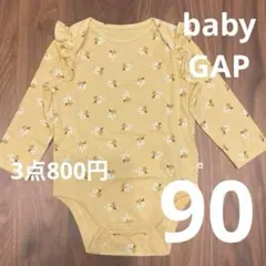 古着）3点800円） baby GAP 花柄ロンパース 18-24ヶ月用