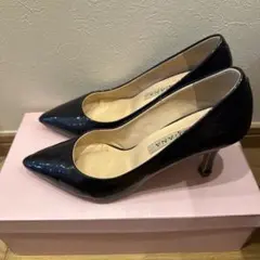 DIANA ネイビー ハイヒール ポインテッドトゥ