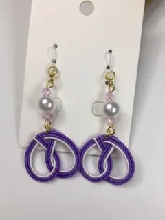 361 新作 水引 ピアス イヤリング 花びら風