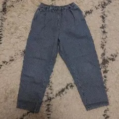 GU シェフパンツ 130 デニム ヒッコリー