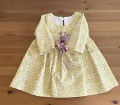 ギャザーワンピース　Little happiness イエロー