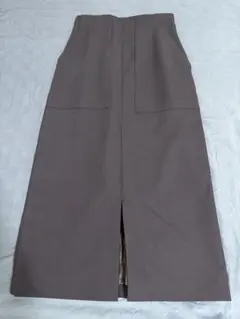 【N.】スカート フロントスリット ネイビー