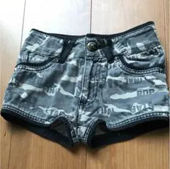 ショートパンツ、カモフラージュ、迷彩、ロゴ、