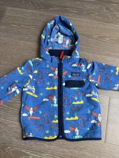 Patagonia キッズ フーディ 3T ブルー 総柄のサムネイル