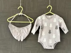 petit main ミッフィー ロンパースと帽子 70cm