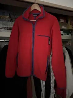 USA製 1989年S パタゴニア シンチラ レトロカーディガン M 赤X紫