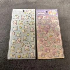 ぷくっとシール 2枚　サンリオ ポチャッコ　キキララ