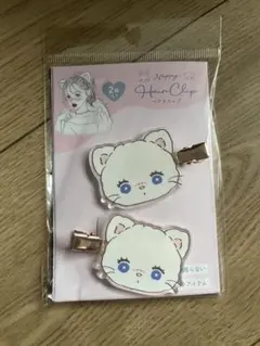 猫デザイン ヘアクリップ 2個セット