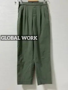 k0216 GLOBAL WORK ウツクシルエットDRYテーパードパンツ