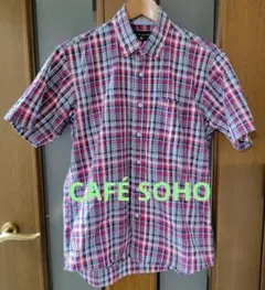 アオキCAFÉ SOHO メンズ 半袖シャツMサイズ『中古品』のサムネイル