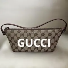 【超美品 】グッチ アクセサリーポーチ ミニバッグ GG キャンバス ブラウン