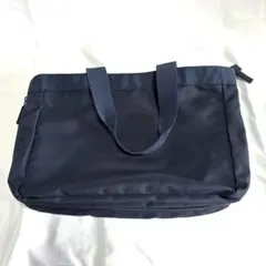 無印良品　マチ広がる撥水トートバッグ ネイビーのサムネイル