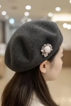 桜ピンクのビーズブローチ　1点のみ