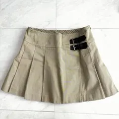 バーバリーブルーレーベル ノバチェック ミニスカート ベルト付 プリーツ