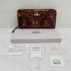 限定品✨ヴィヴィアン ウエストウッド オーブ エナメル 長財布 総柄 レッド 花
