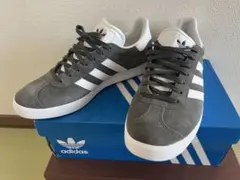 adidas Gazelle グレー/ホワイト スニーカー　箱付き