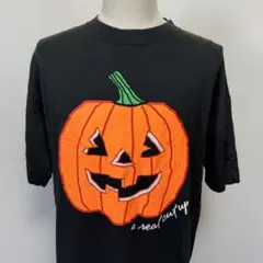 ハロウィン カボチャ ジャックオーランタン Tシャツ 古着 ユルダボ j-132
