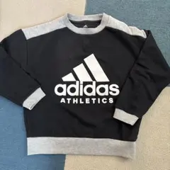 adidas トレーナー 黒 グレー 140