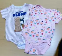 ☆ gap ロンパース　ピンク　ボーダー　80サイズ