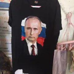 プーチン肖像画Tシャツ XXL