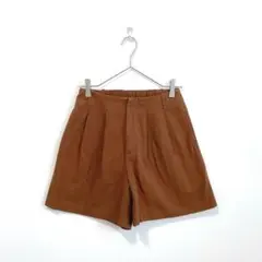 【SonnyLabel】ショートパンツ 綿100% シンプル無地 カジュアル 茶