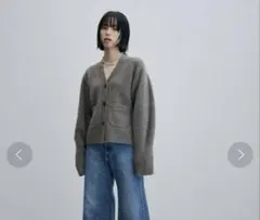 アダムエロペ　ウールカシミヤカーディガン