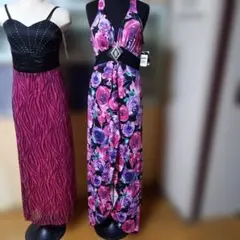 花柄ロングドレス ホルターネックのサムネイル