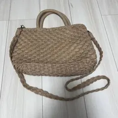 かごバッグ ブラウン