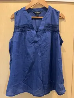 Banana Republic ノースリーブ ブラウス ブルー Sのサムネイル