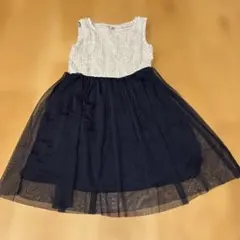 キッズ ノースリーブ ワンピース グレー ネイビー　ユニクロ　110㎝