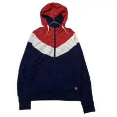 仏ビズビー ナイロンジャケット フーディ ロゴタグ 配色切替 ユーロ古着