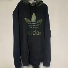 adidas ブラック カモフラージュ パーカー2XO
