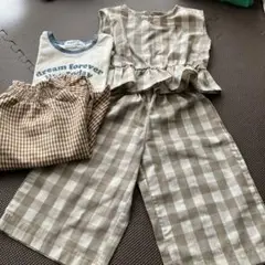 女児　ティシャツ　長袖ブラウス　ズボンスーツ