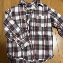 チェック柄長袖シャツ（赤・白・青）　H&M