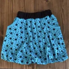 フェリシモキッズ　スカート 130 ネコ　水玉　バルーンスカート