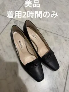 【美品】DIANA ブラック スクエアトゥ パンプス