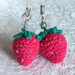 あみぐるみ いちごストラップセット 4